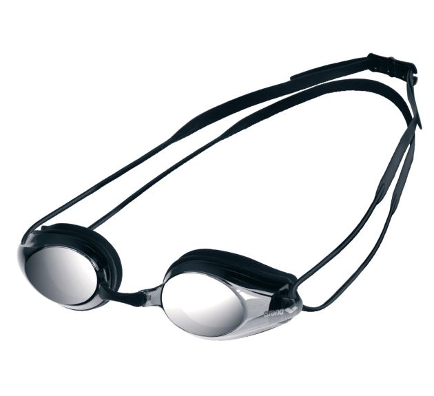 Arena Unisex Tracks Mirror Racing Goggles - Black/Silver - All4Swim