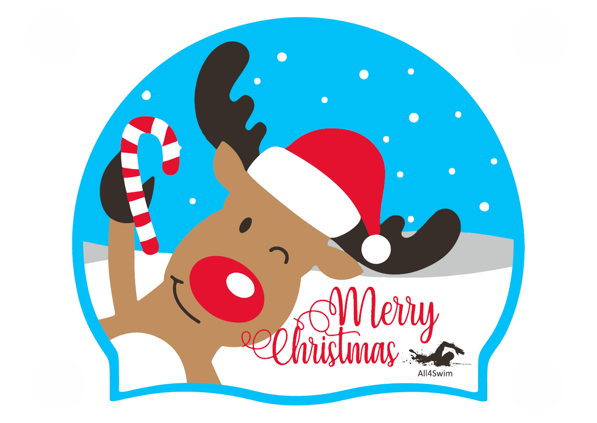 Christmas Reindeer Swim Hat