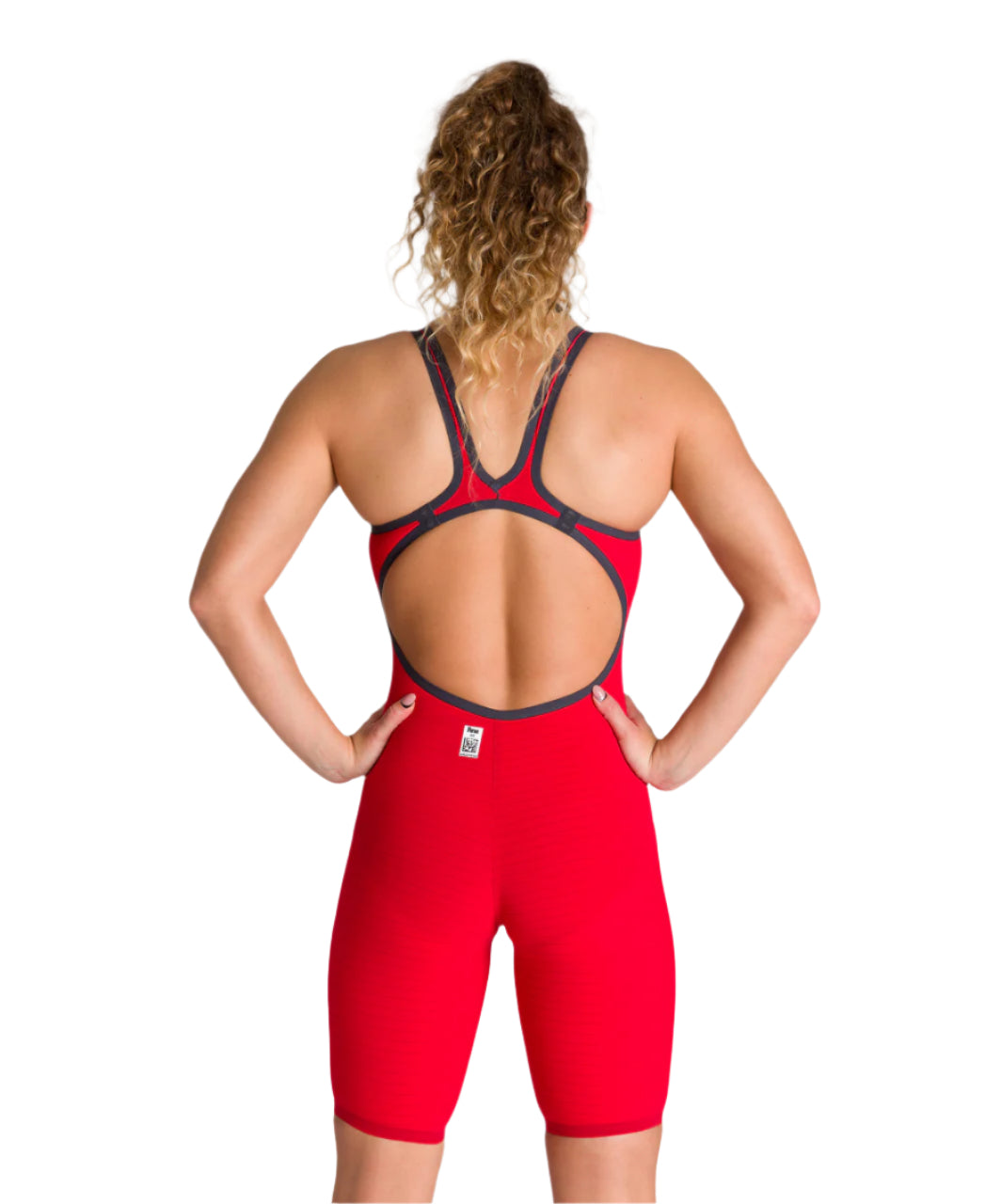 Arena Women's Open-Back Powerskin Carbon Air2 Kneeskin - Red - All4Swim