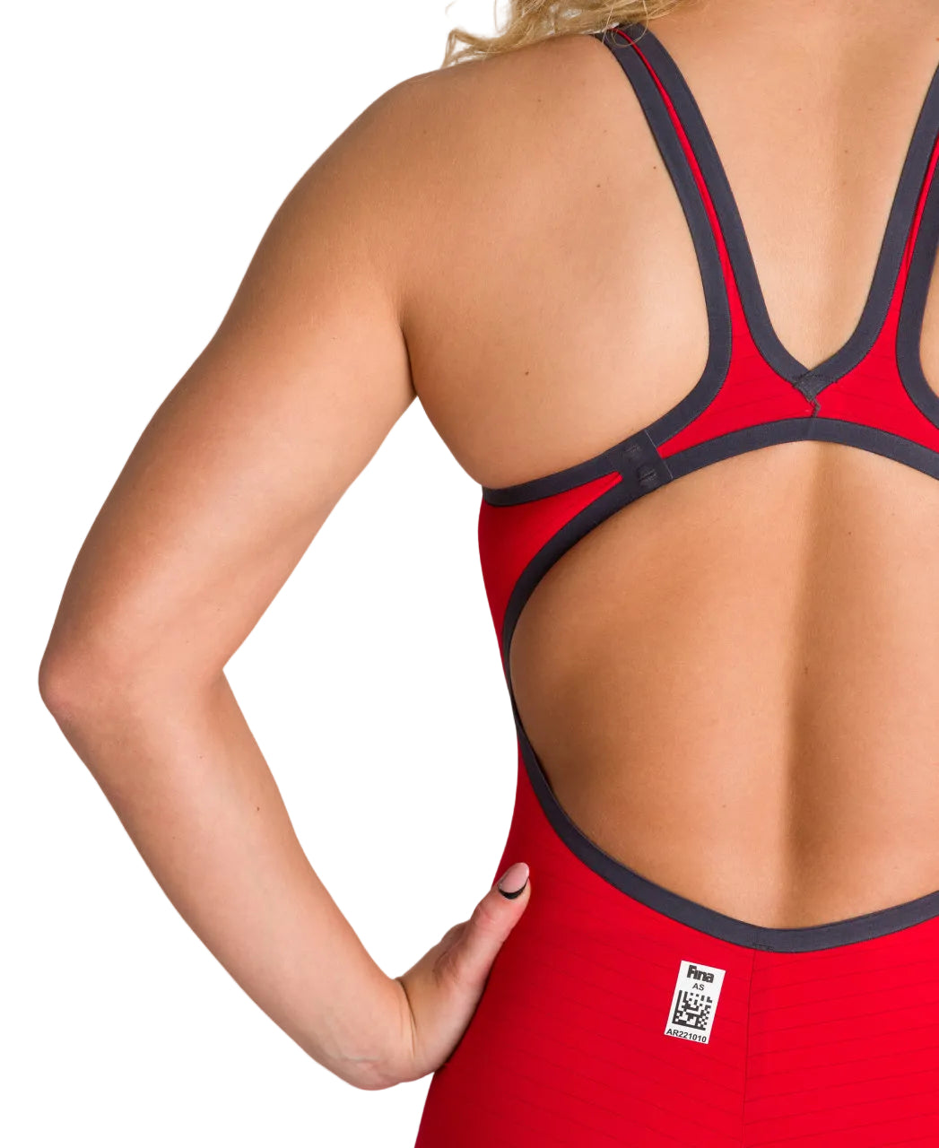 Genouillère Arena Powerskin Carbon Air2 à dos ouvert pour femme - Rouge