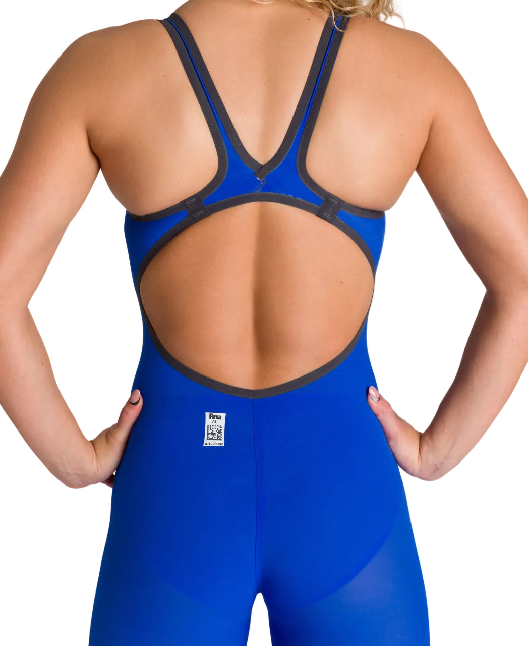 Genouillères Arena Powerskin Carbon Air2 à dos ouvert pour femme – Bleu électrique