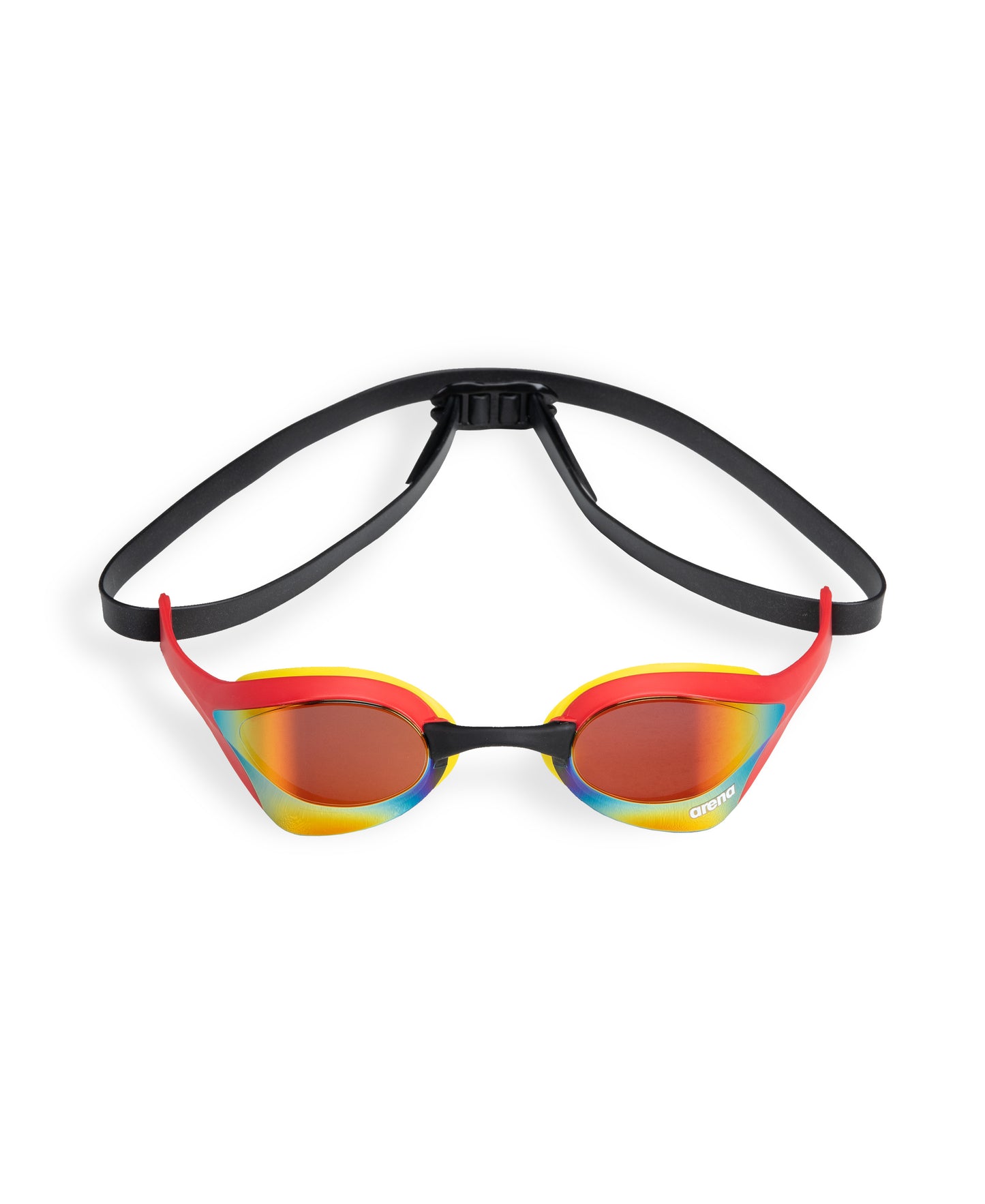 Arena Cobra Ultra Swipe Mirror Race Goggles - Gold/Red