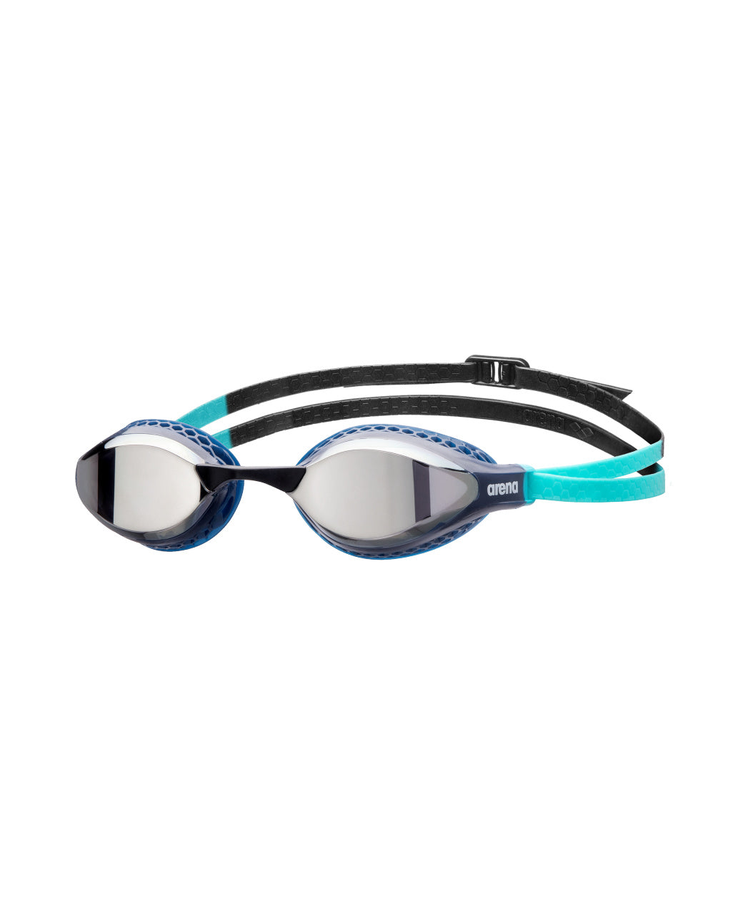 Arena Unisex Airspeed Mirror Racing Goggles - Silver/Navy/Water