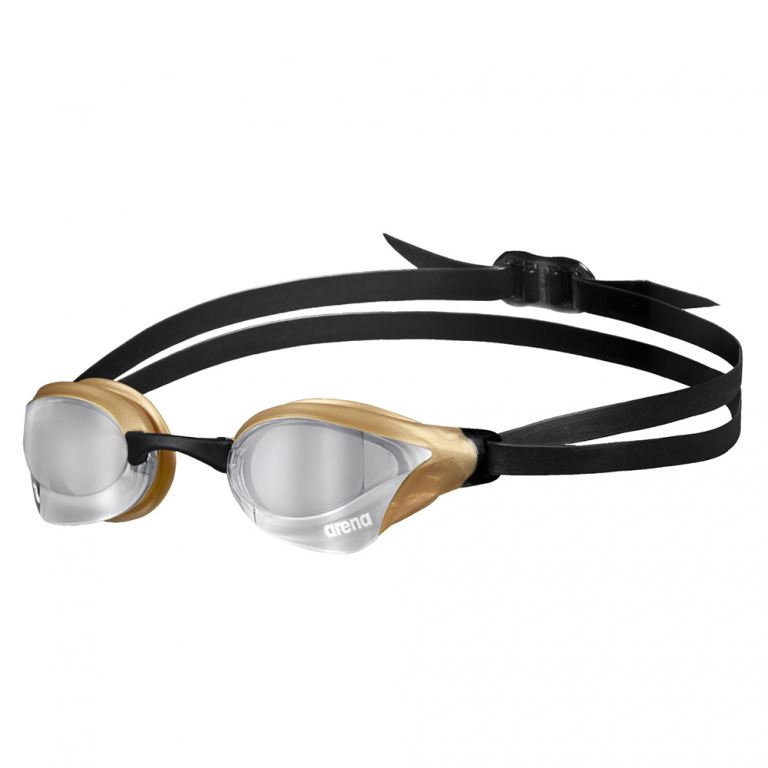 Arena Unisex Cobra Core Swipe Mirror Racing Goggles - Silver/Gold - All4Swim