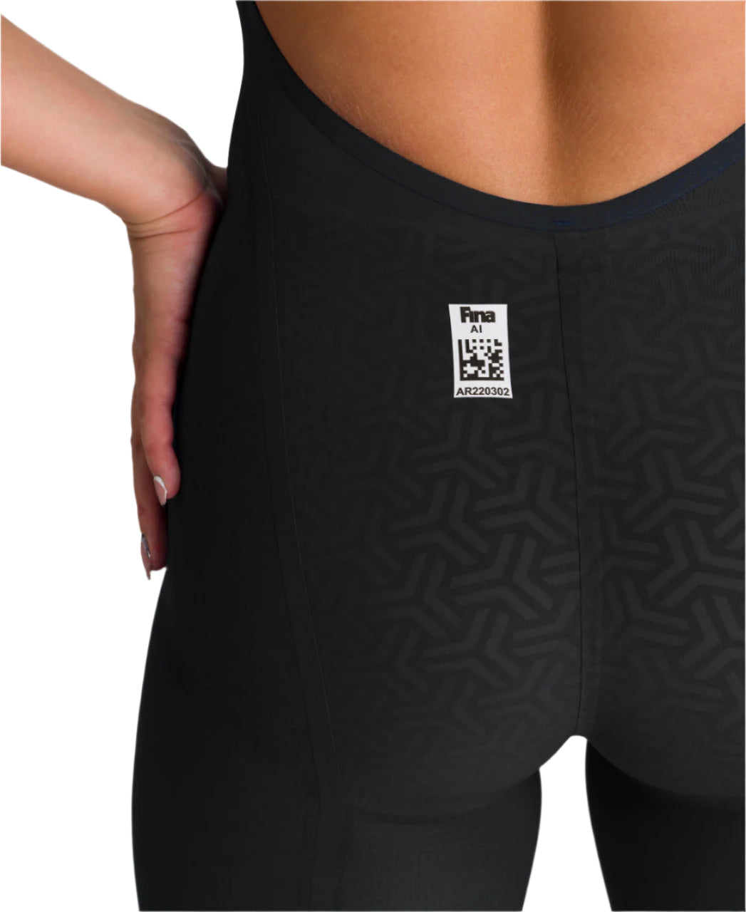 Arena Women's Open-Back Powerskin Carbon Glide Kneeskin - Black/Gold - All4Swim