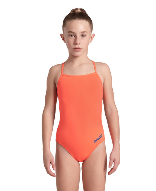 Maillot de bain Arena Performance Solid Team pour fille - Eau
