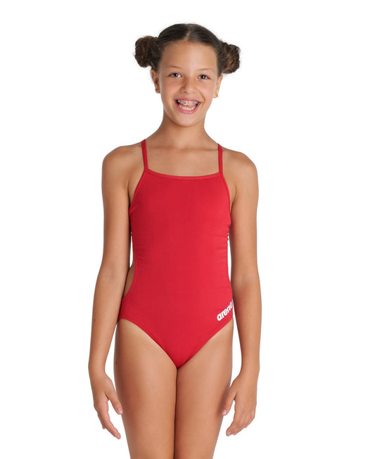 Maillot de bain COS Arena Solid Challenge Back pour fille - Rouge
