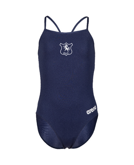 Beckenham SC Arena Girls Solid Challenge Back Swimsuit - Navy