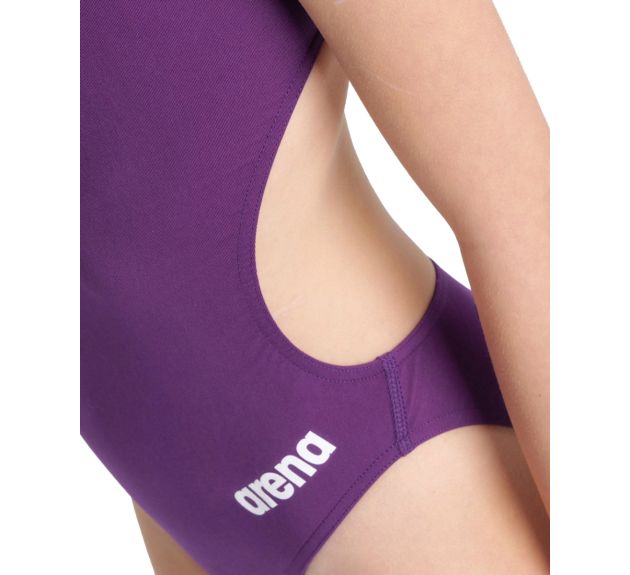 Arena Performance Girls' Solid Team Challenge Swimsuit - Plum - All4Swim