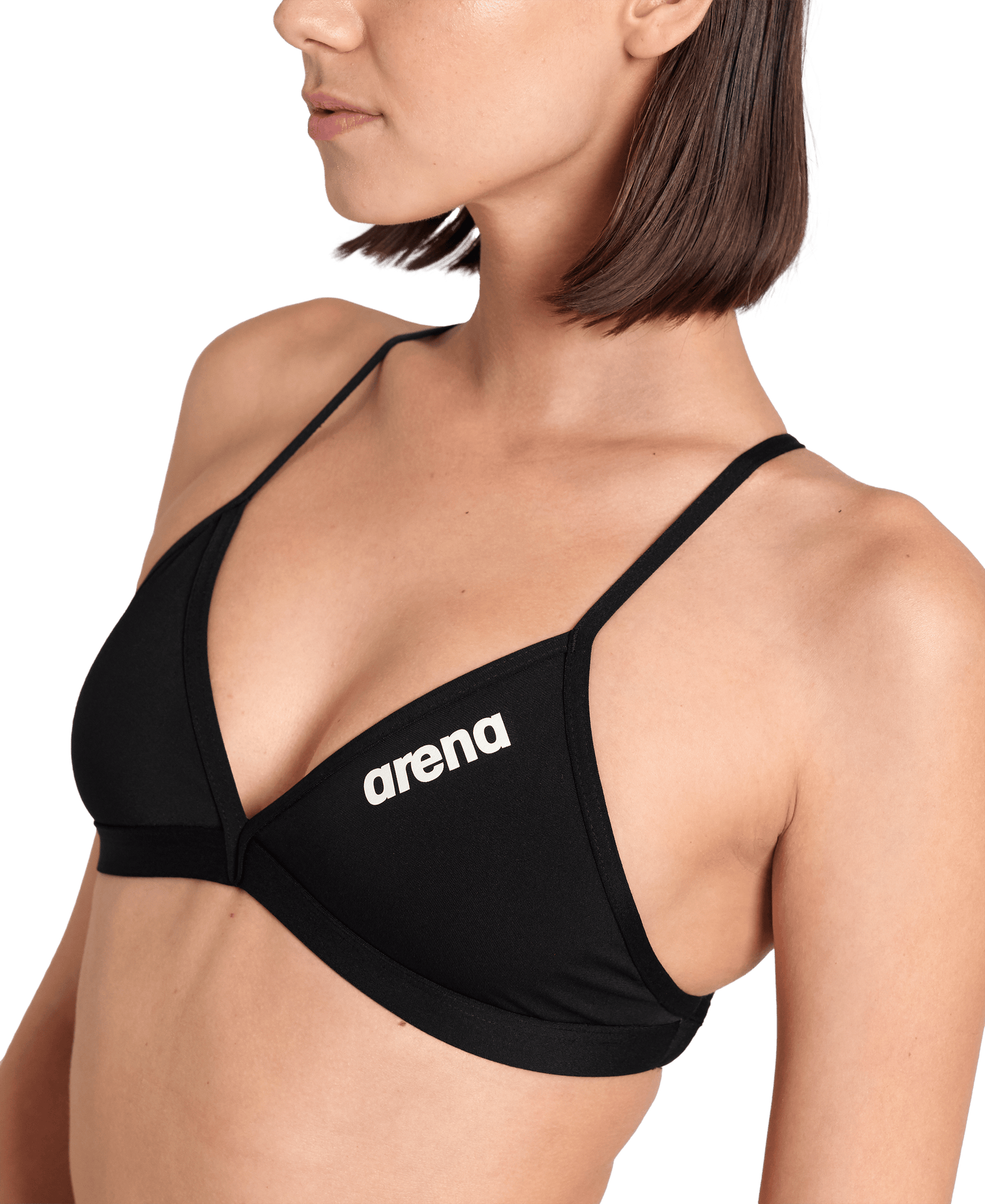 Arena Performance Women's Solid Team Bikini Top - Black/White