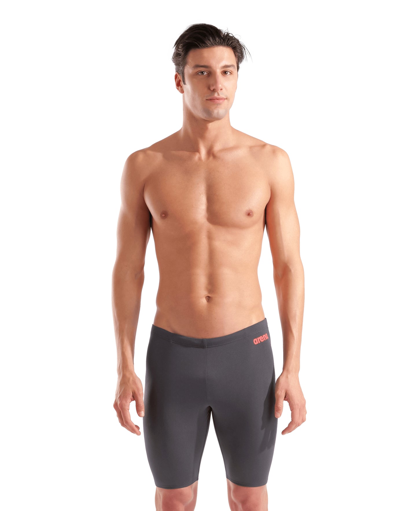 Maillot de bain Arena Solid Team pour homme - Asphalte/Corail