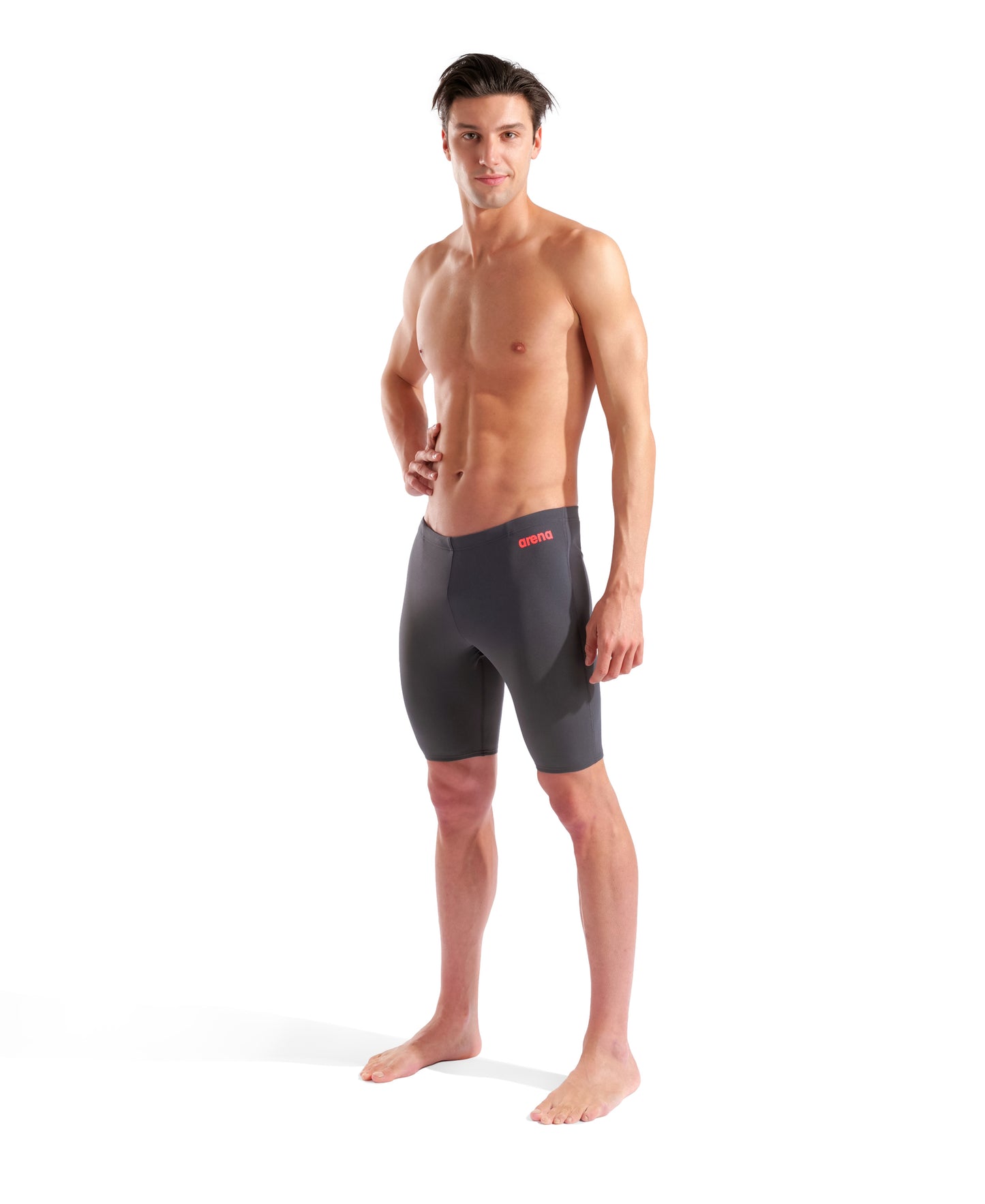 Maillot de bain Arena Solid Team pour homme - Asphalte/Corail