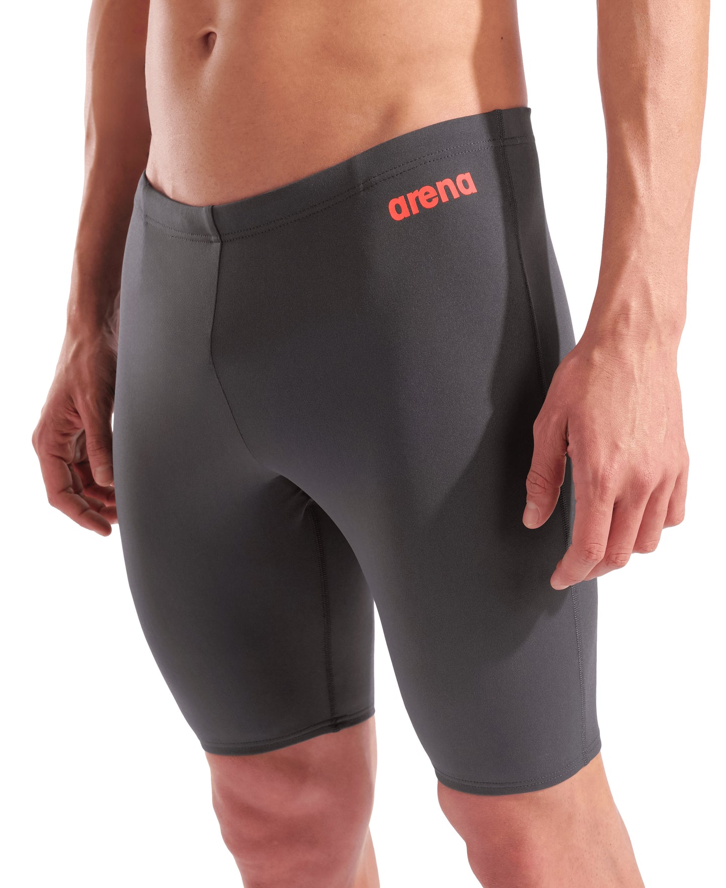 Maillot de bain Arena Solid Team pour homme - Asphalte/Corail