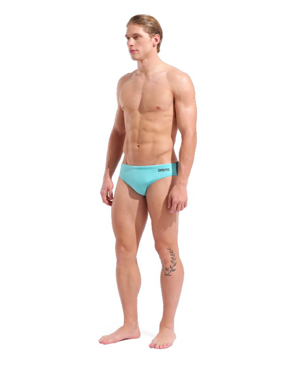 Arena Performance Men's Solid Swim Brief - Water/Asphalt