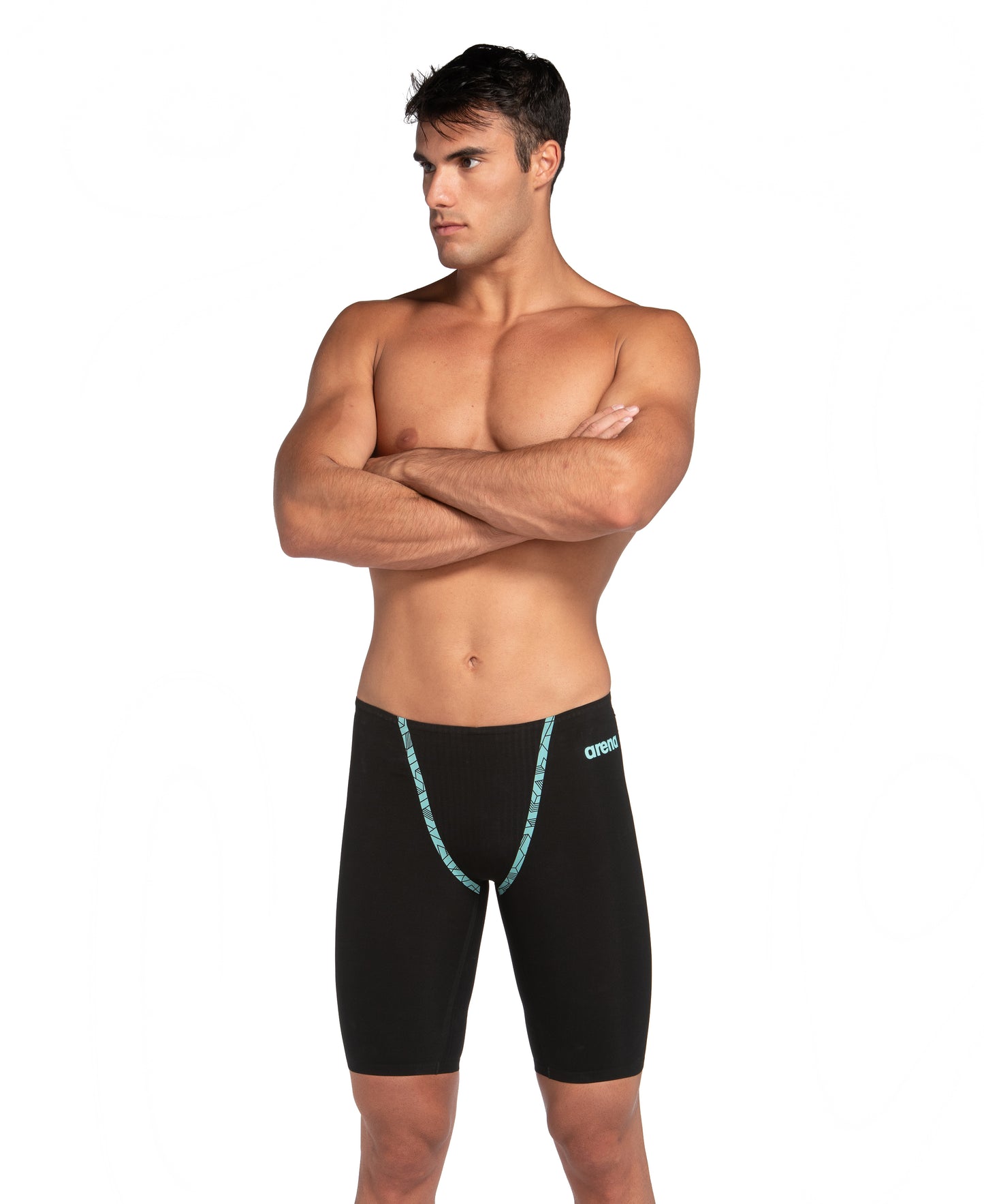Jammer Arena Powerskin Primo pour homme - Noir/Bleu sarcelle