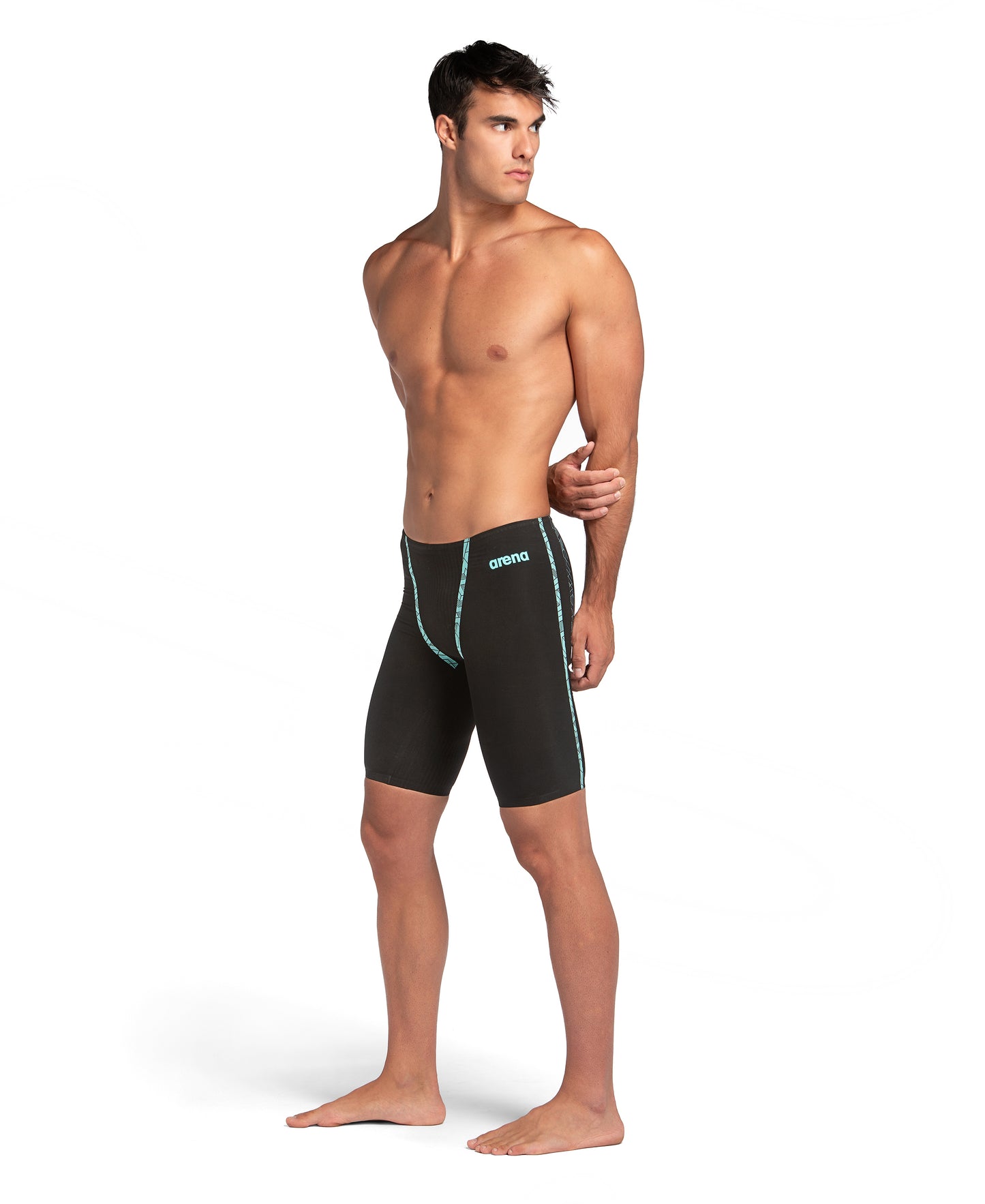 Jammer Arena Powerskin Primo pour homme - Noir/Bleu sarcelle