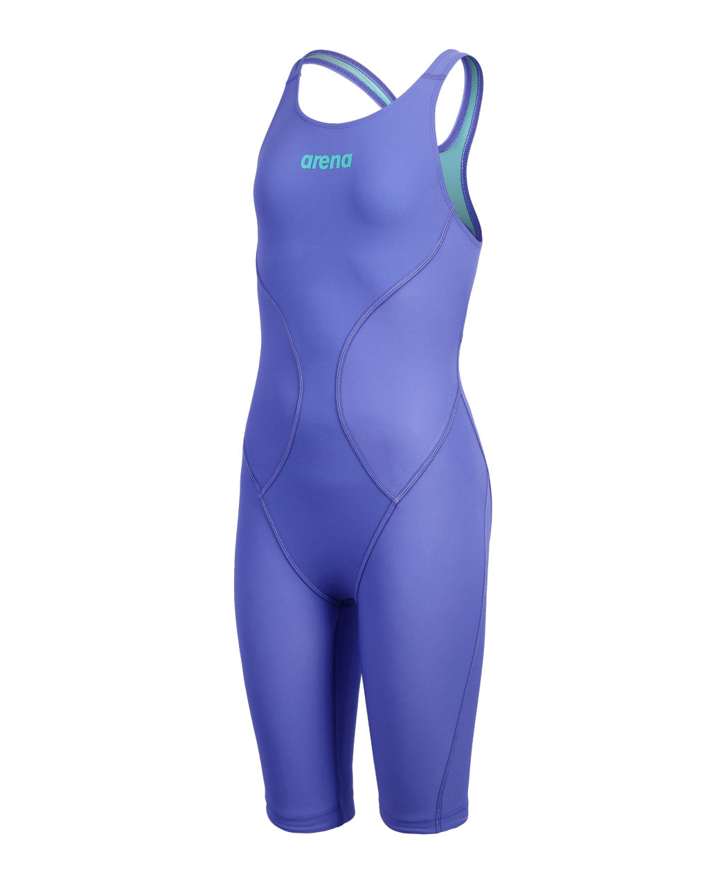 Arena Girls' Powerskin Impulso Kneeskin Swim Racing Suit - Future Dusk (Purple) - All4Swim