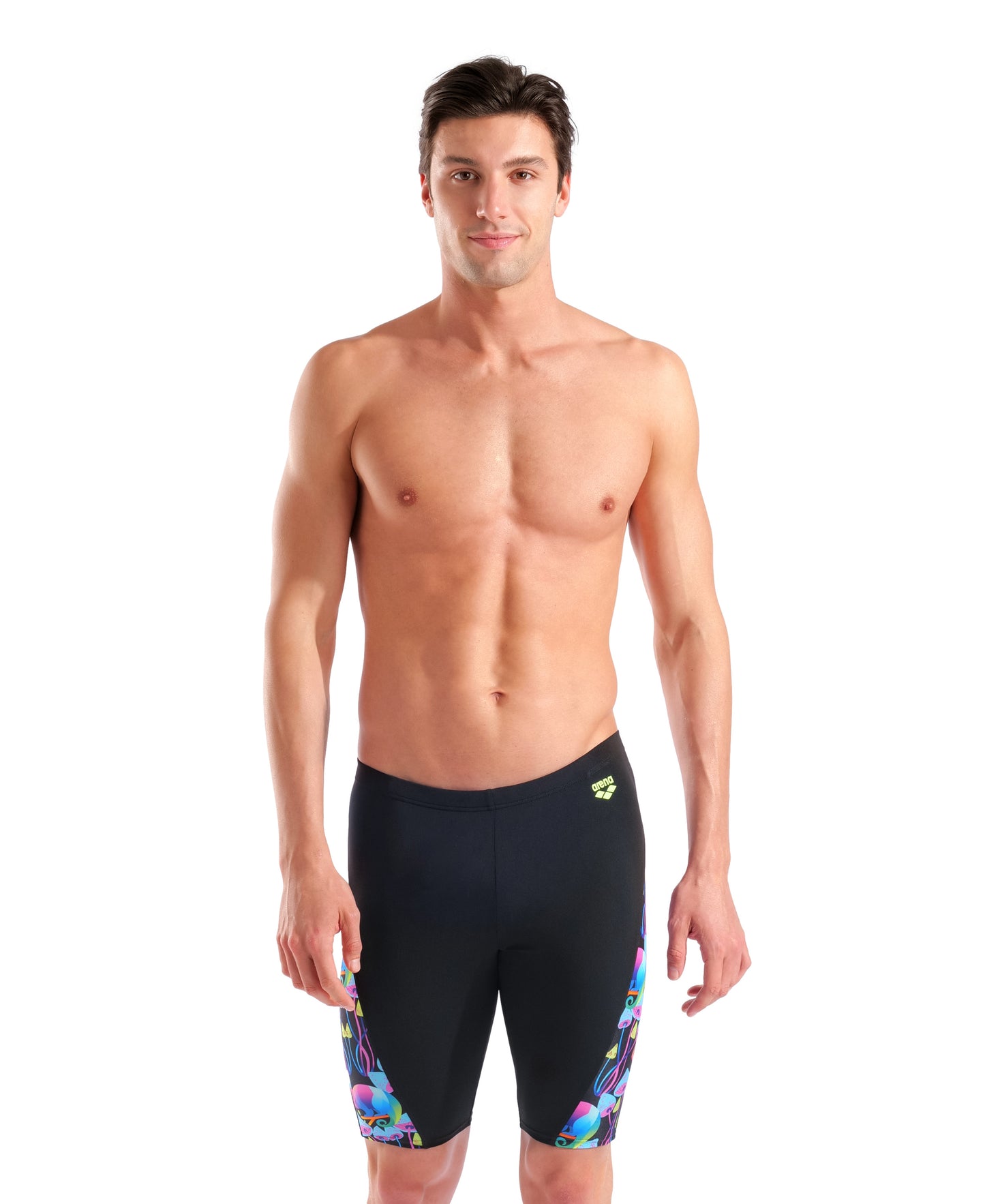 Maillot de bain Arena Solid Team pour homme - Asphalte/Corail
