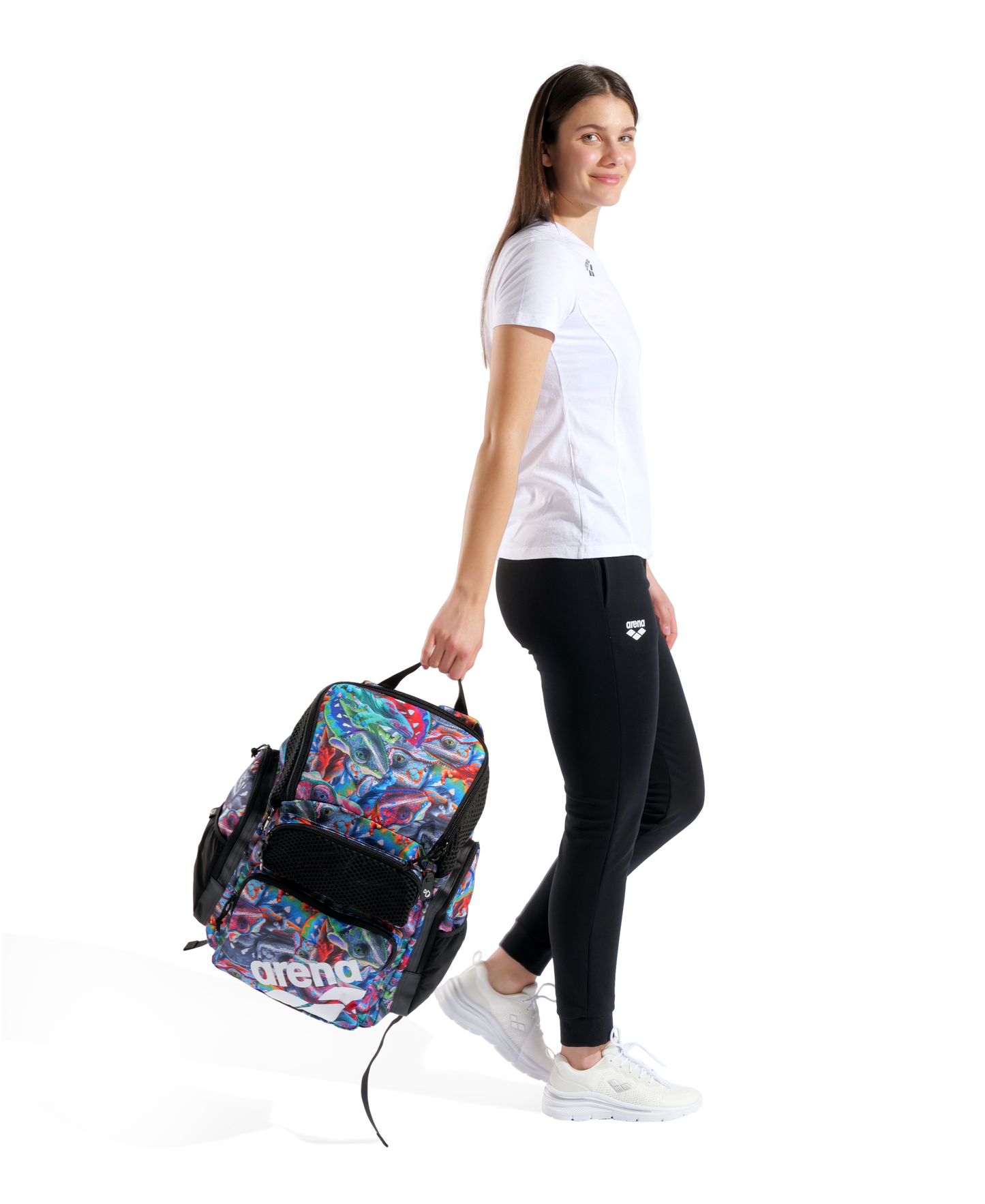Arena One Go Swim Sports Travel Backpack Allover 45L - Iguanas