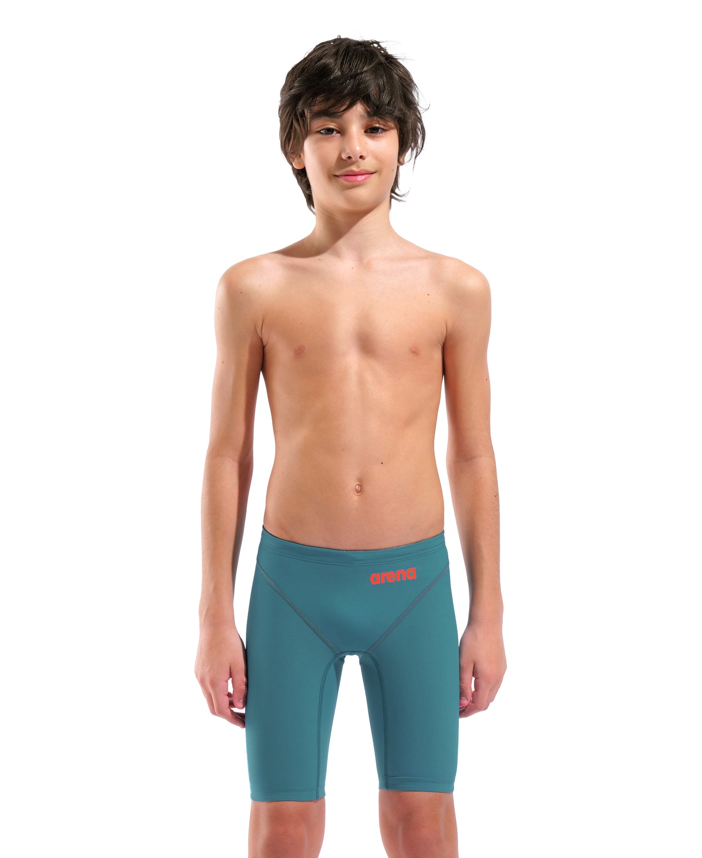 Arena Boys Powerskin Impulso Race Jammer - Jade Aura