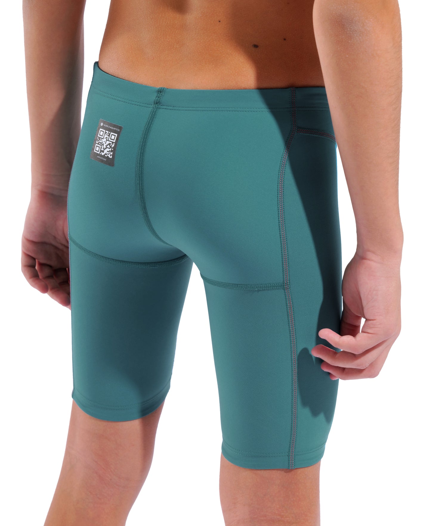 Arena Boys Powerskin Impulso Race Jammer - Jade Aura