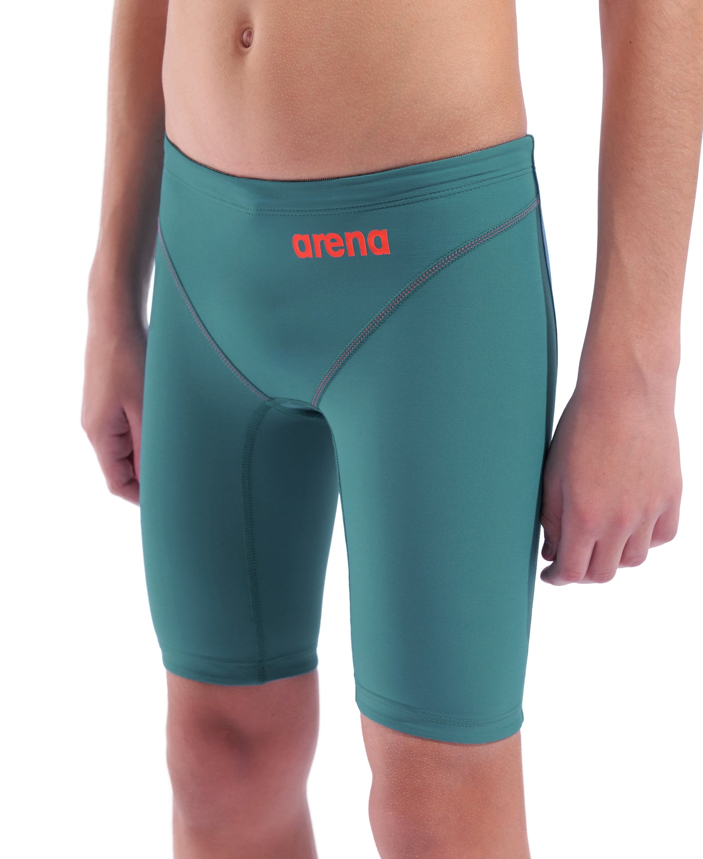 Arena Boys Powerskin Impulso Race Jammer - Jade Aura