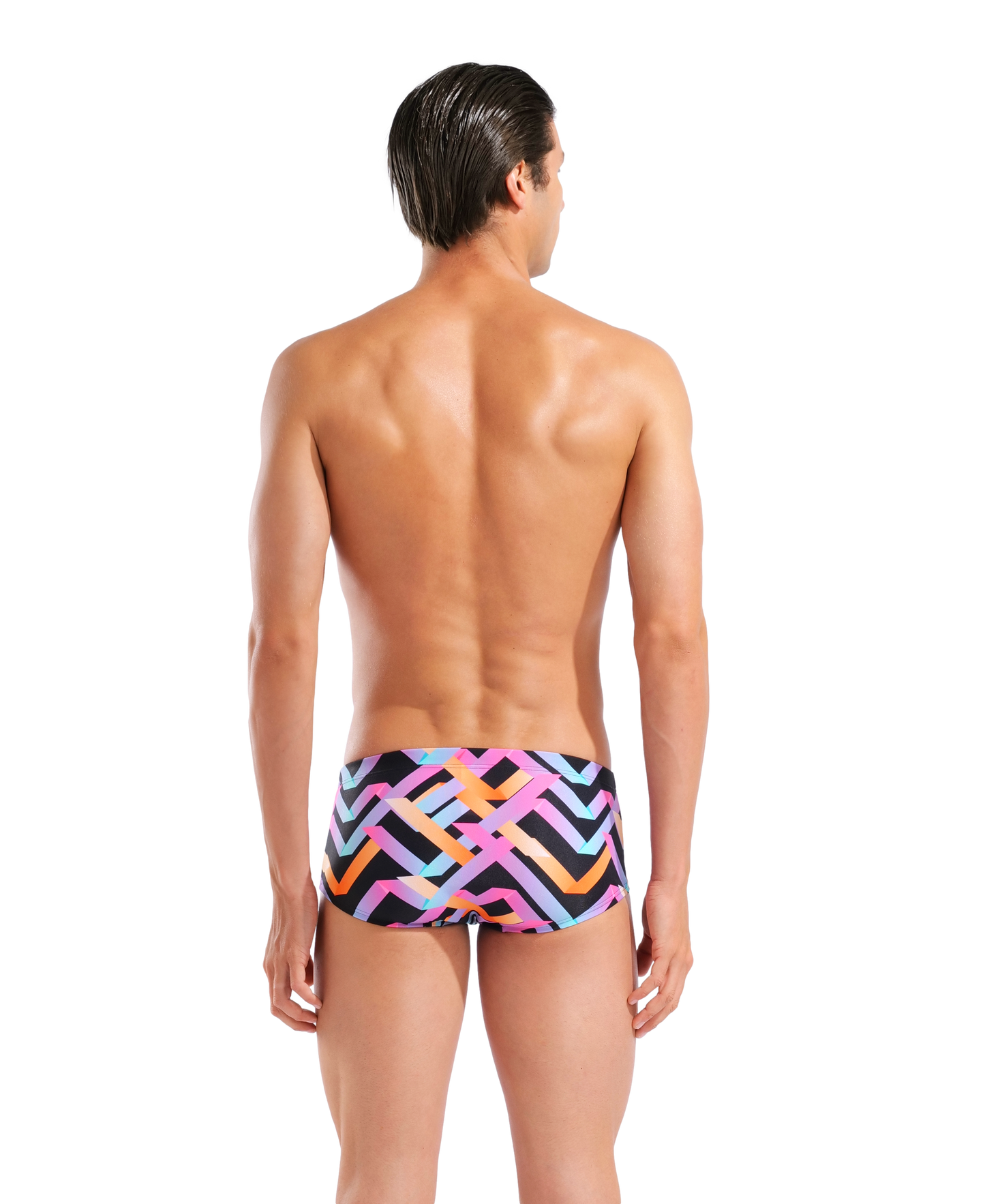 Maillot de bain Arena Solid Team pour homme - Asphalte/Corail