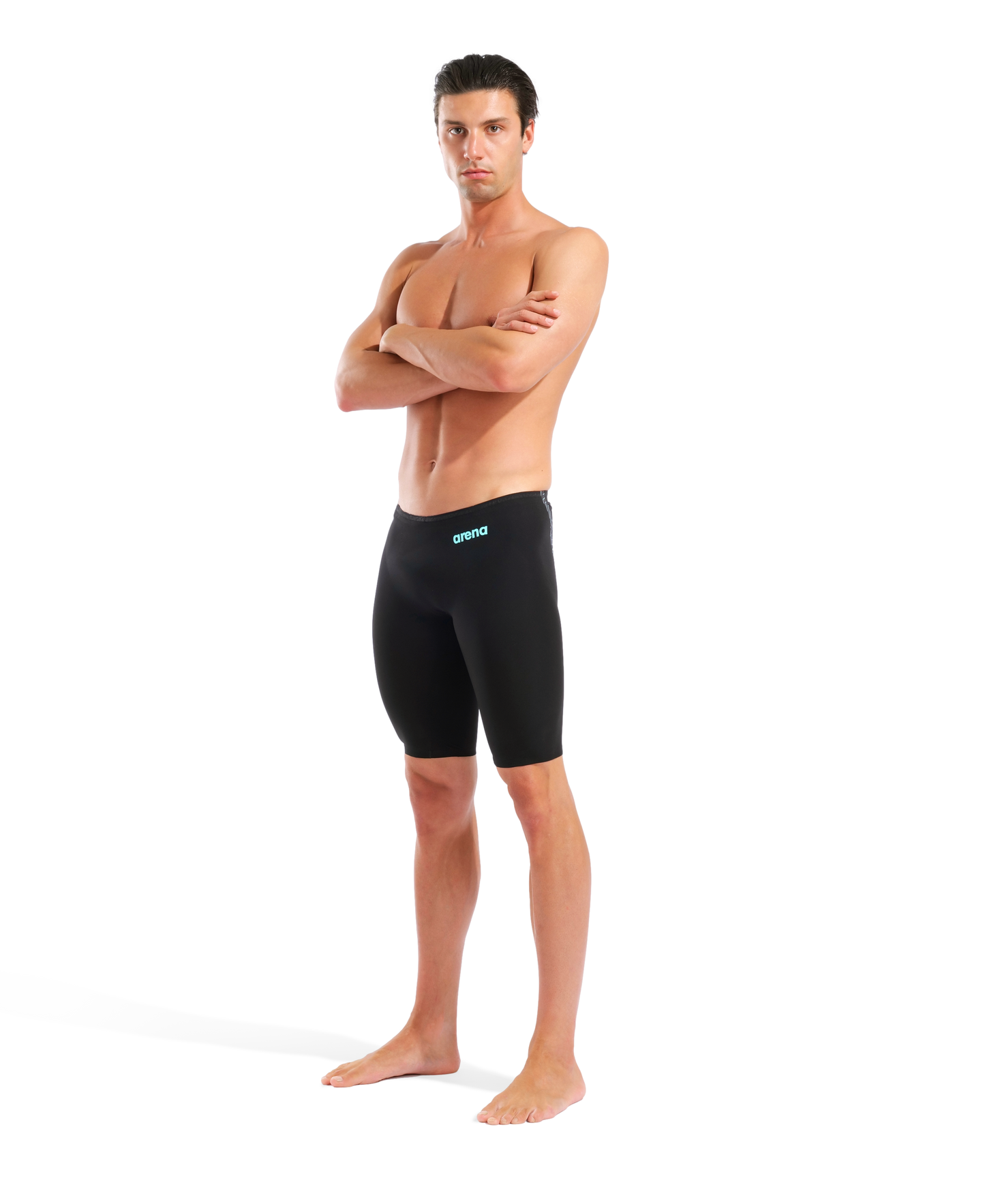 Jammer Arena Powerskin Primo pour homme - Noir/Bleu sarcelle