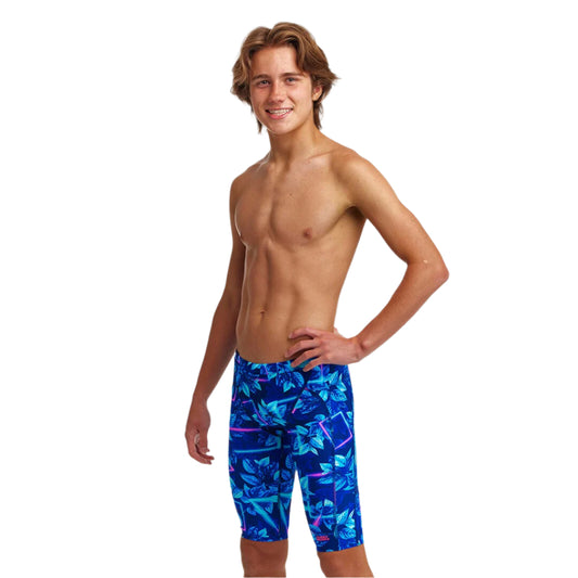 Funky Trunks Boys Leaf Laser Training Jammer - All4Swim