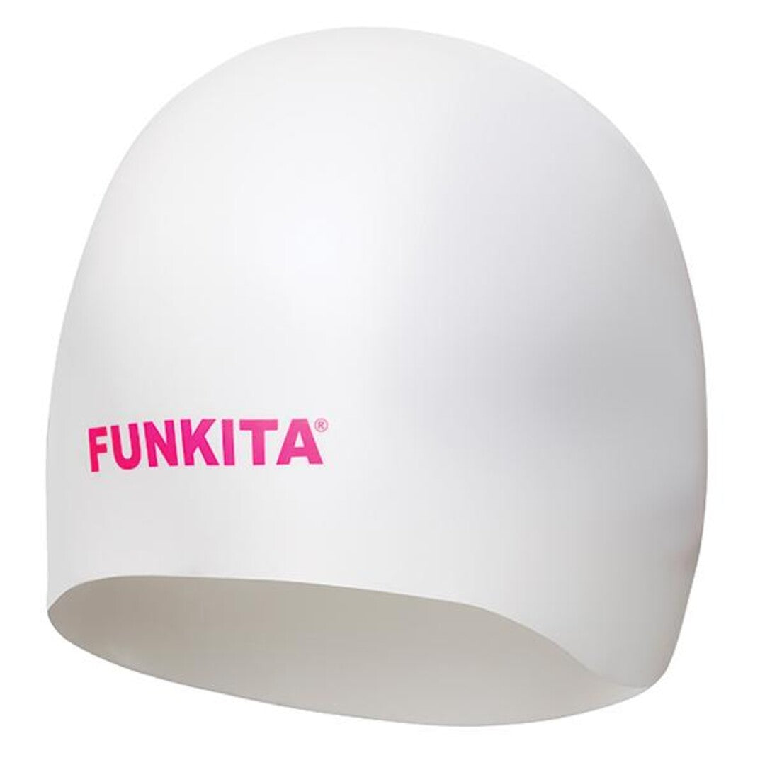Funkita Still White Domed Racing Hat - All4Swim