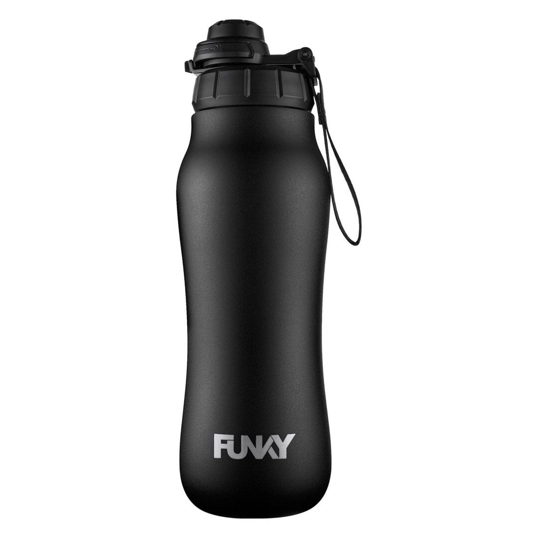 Funky Clean Stream Water Bottle - Still Black