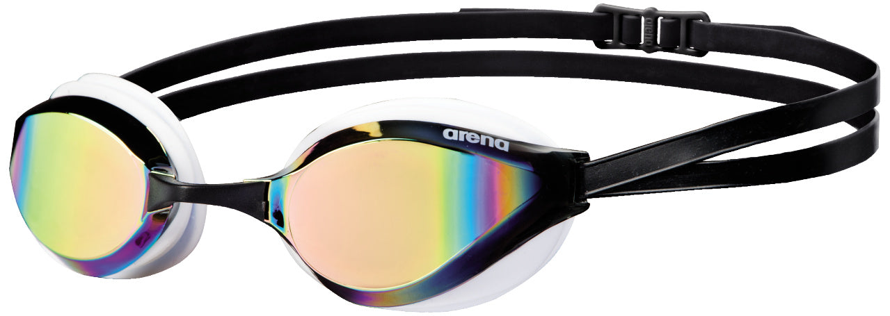 Arena Unisex Python Mirror Racing Goggles - Copper/White