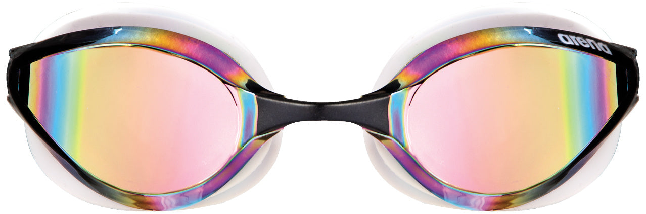 Arena Unisex Python Mirror Racing Goggles - Copper/White