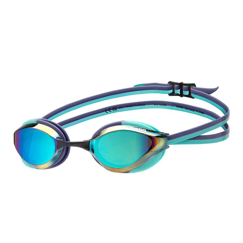 Lunettes de course Arena unisexes Python Mirror - Crépuscule/Eau