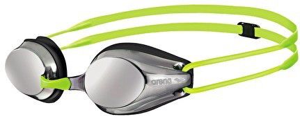 Arena Tracks Mirror Junior - Silver/Fluoyellow - All4Swim