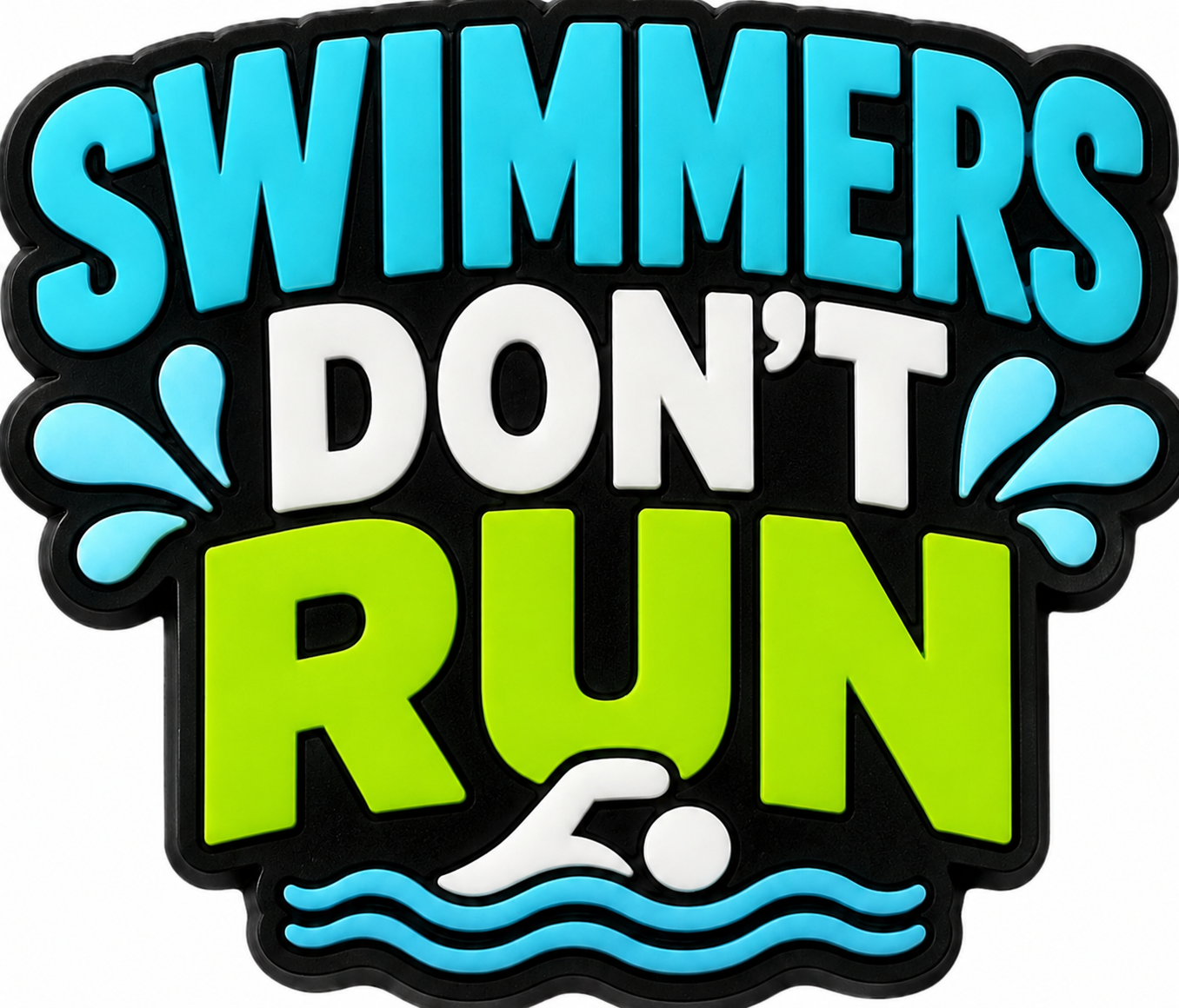 Swimmers Don't Run Shoe Charm