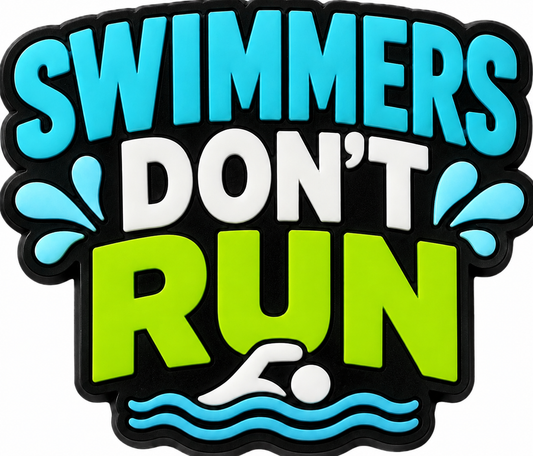 Swimmers Don't Run Shoe Charm