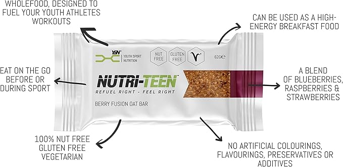 Youth Sport Nutrition Nutri-Teen Energy snack bar - All4Swim