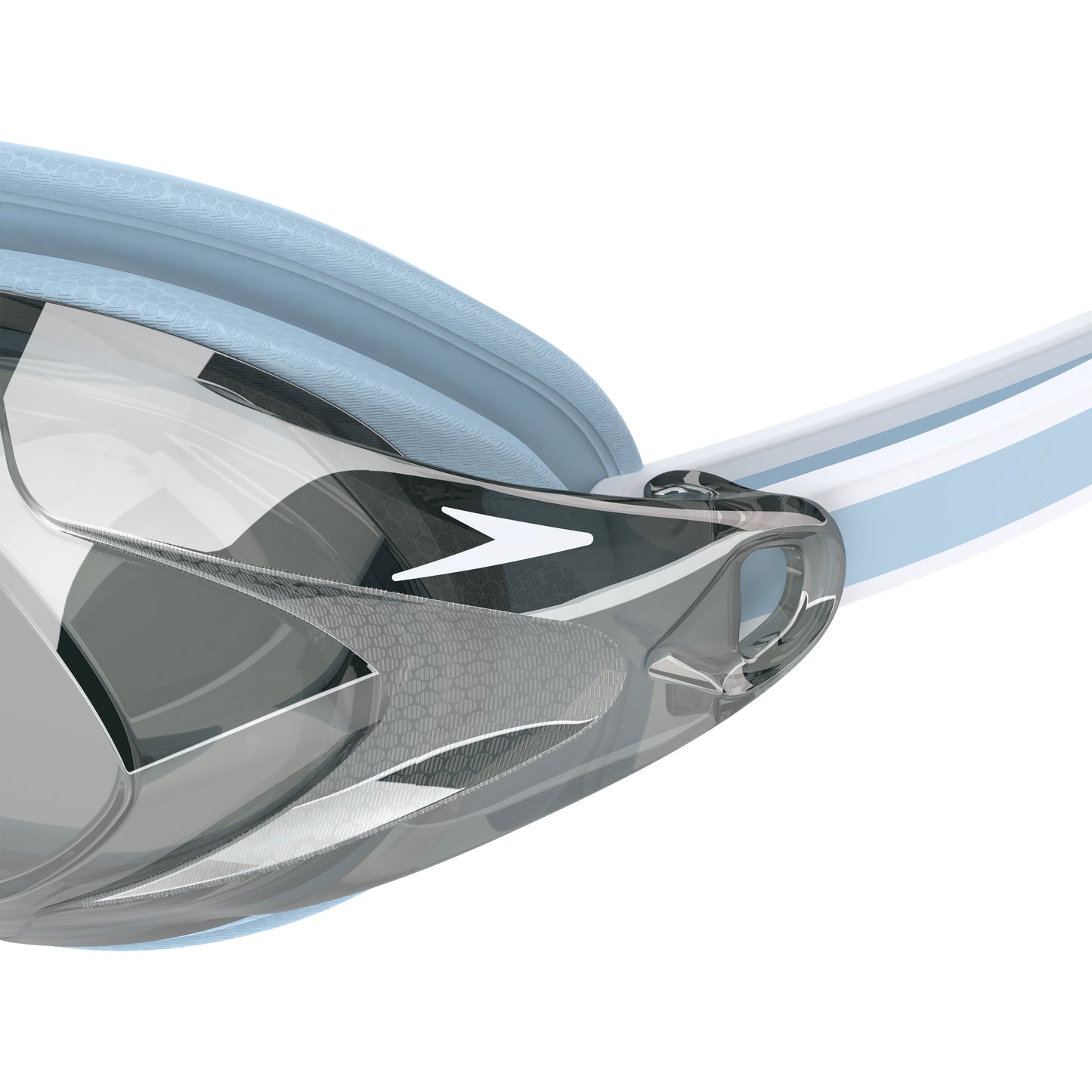 Speedo Women's Vanquisher 3.0 Mirror Goggle - Light Blue/Silver