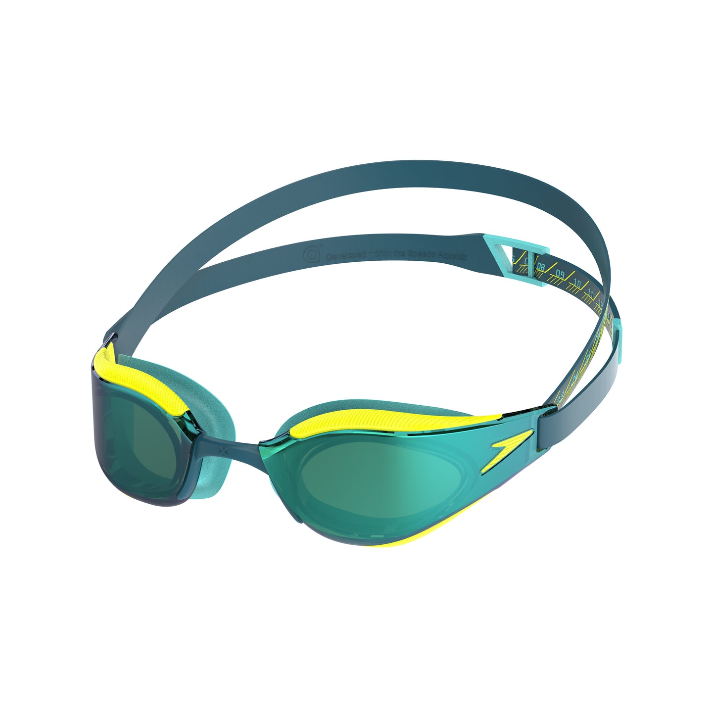 Speedo Fastskin Hyper Elite Mirror Goggles - Green/Yellow