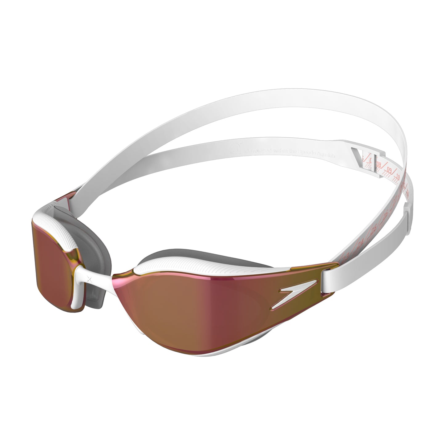 Speedo Fastskin Hyper Elite Mirror Goggles - White/Gold