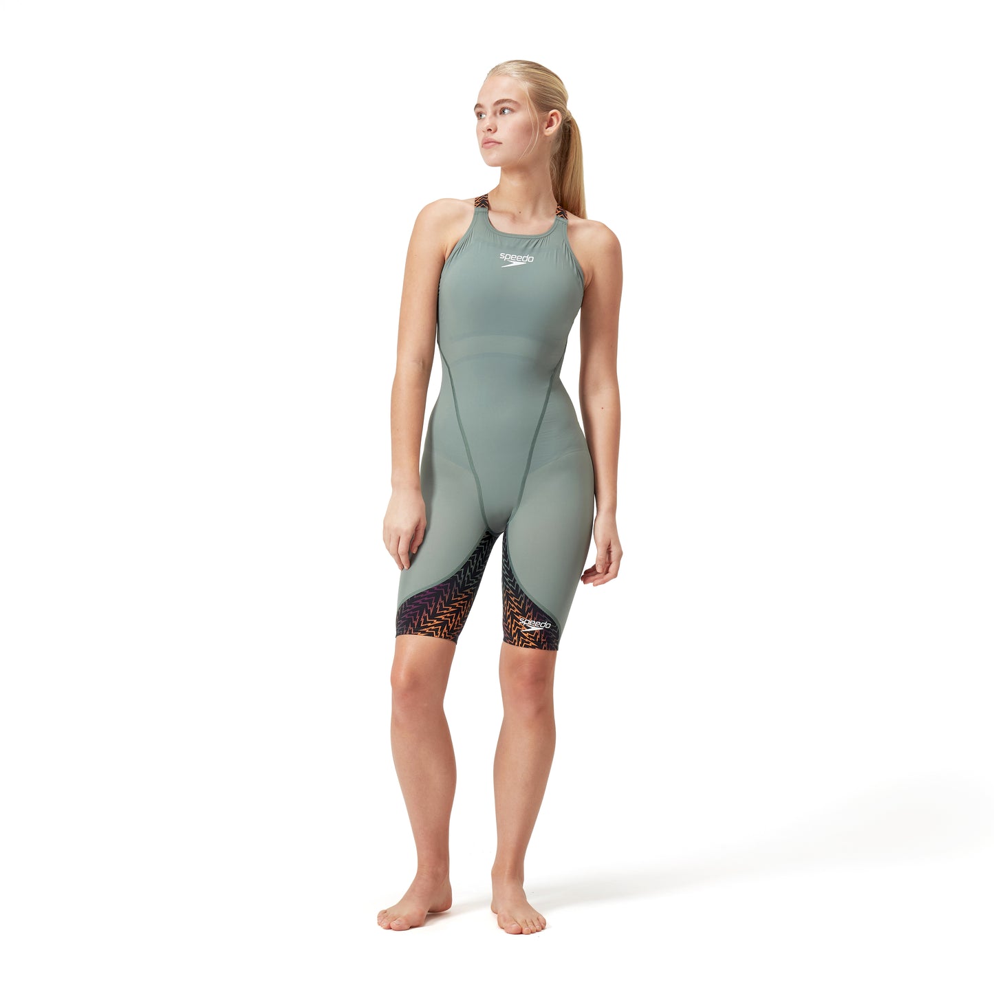 Speedo Women's Fastskin LZR Ignite Kneeskin - Green/Black - All4Swim
