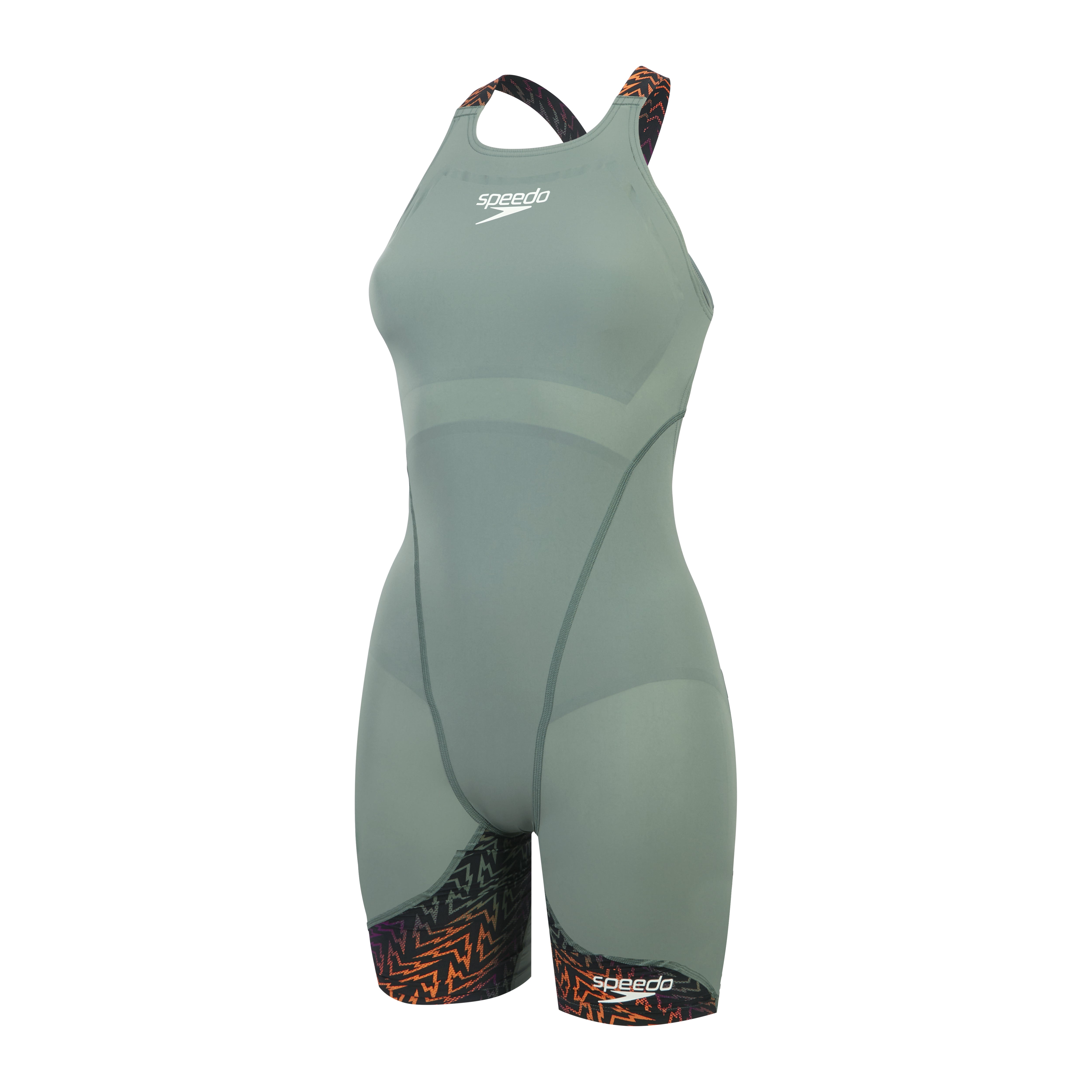 ウェア Novohorizontino(Size L Finta) Speedo Fastskin LZR Ignite Openback Kneeskin - Green / Blue