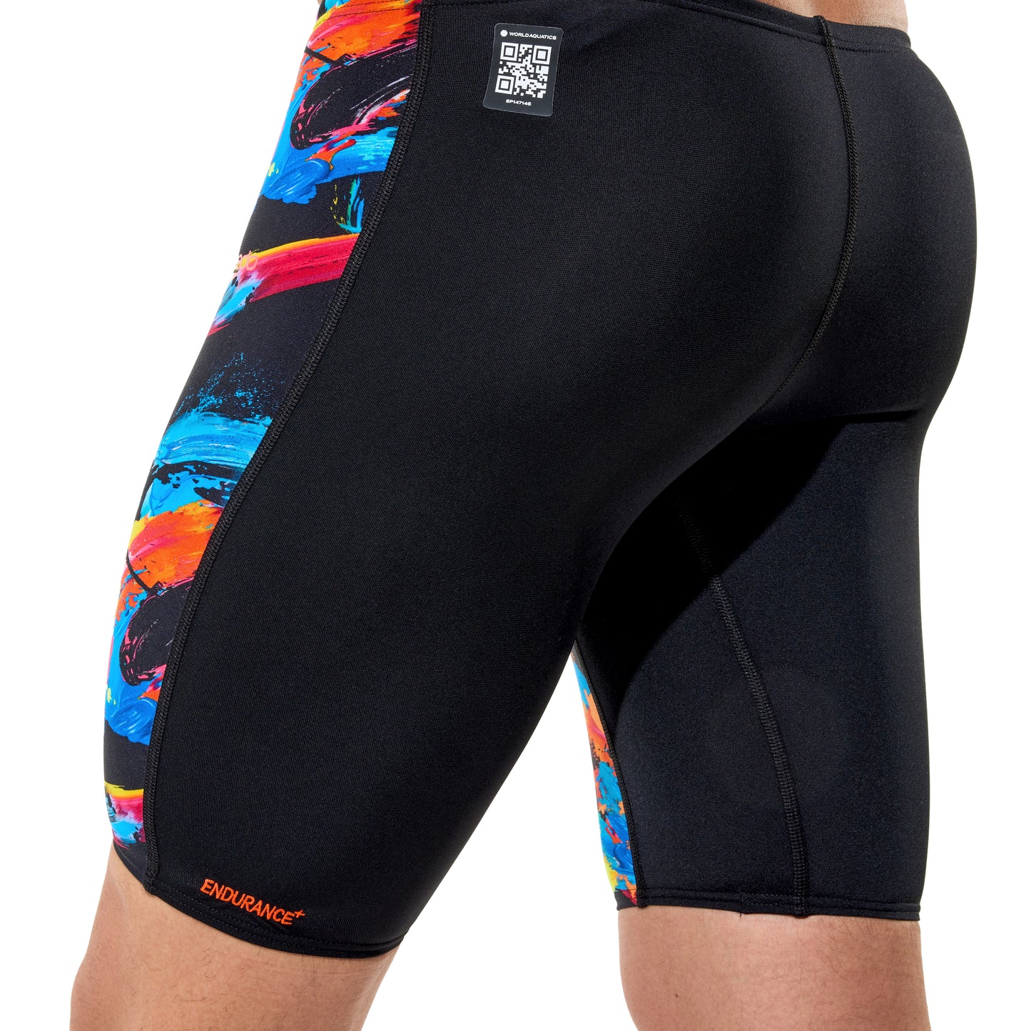 Speedo Boys Fastskin Endurance+ Max High Waisted Jammer - Black/Multi