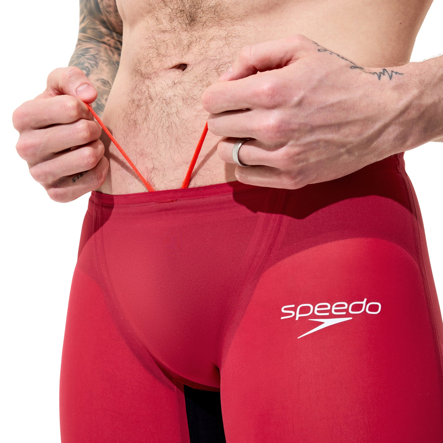 Speedo Men's Fastskin LZR Pure Valor 2.0 Jammer - Regal Red/Black
