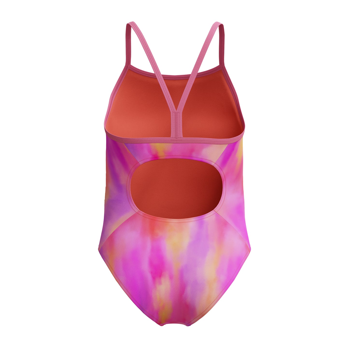 Maillot de bain d'entraînement Speedo Girls Club, dos nu, couleur unie, turquoise/rose