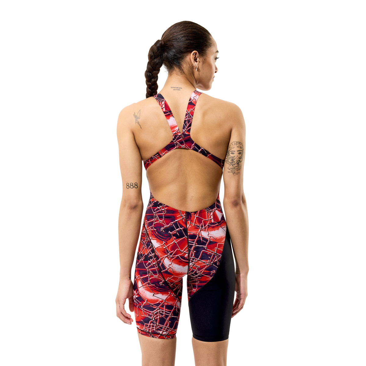 Speedo Women's Fastskin LZR Hyperpro Openback Kneeskin - Black/Red