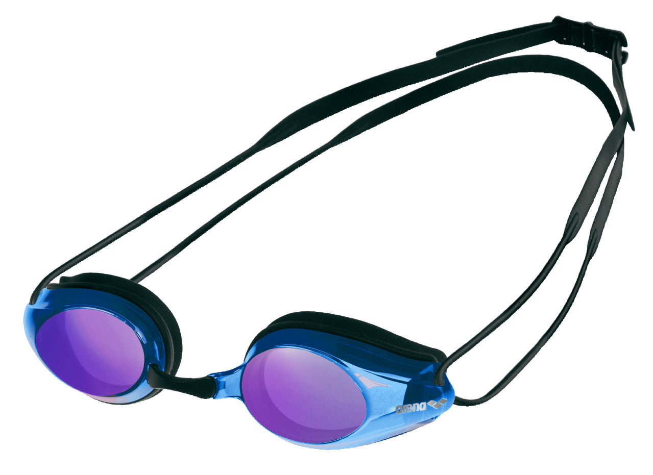 Arena Unisex Tracks Mirror Racing Goggles - Blue/Black - All4Swim