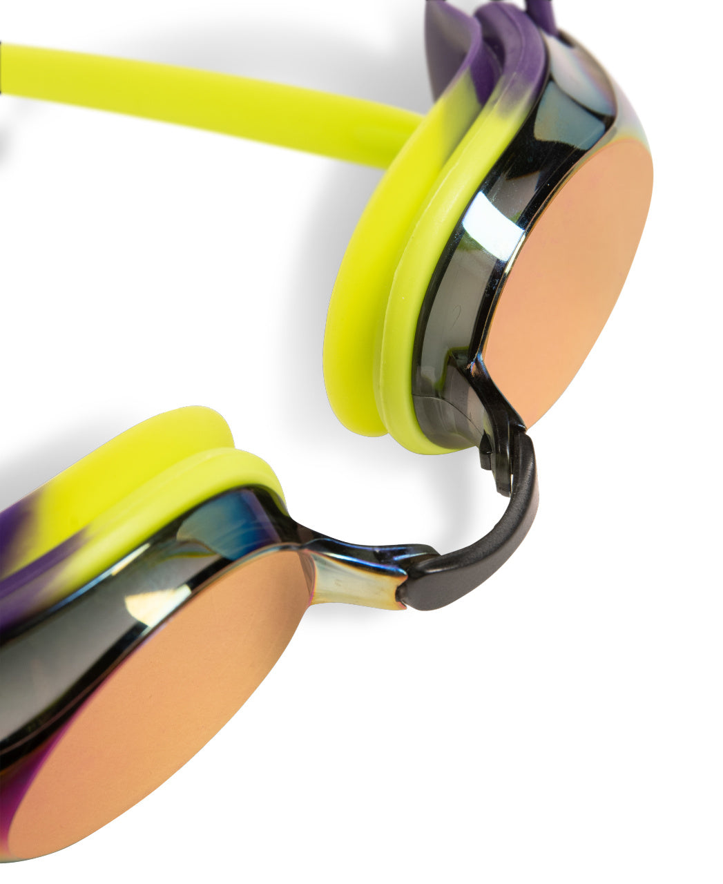 Lunettes de course Arena Tracks Mirror unisexes - Prune/citron vert