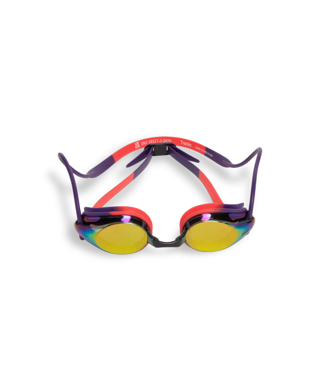 Arena Unisex Tracks Mirror Racing Goggles - Plum/Coral - All4Swim